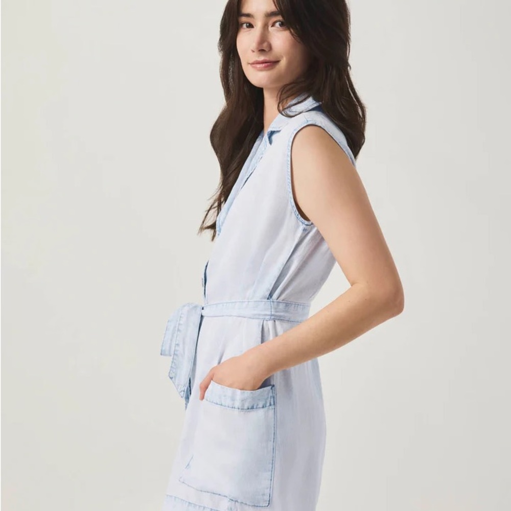 Splendid Light Blue Sleeveless Romper - Picture 3 of 9
